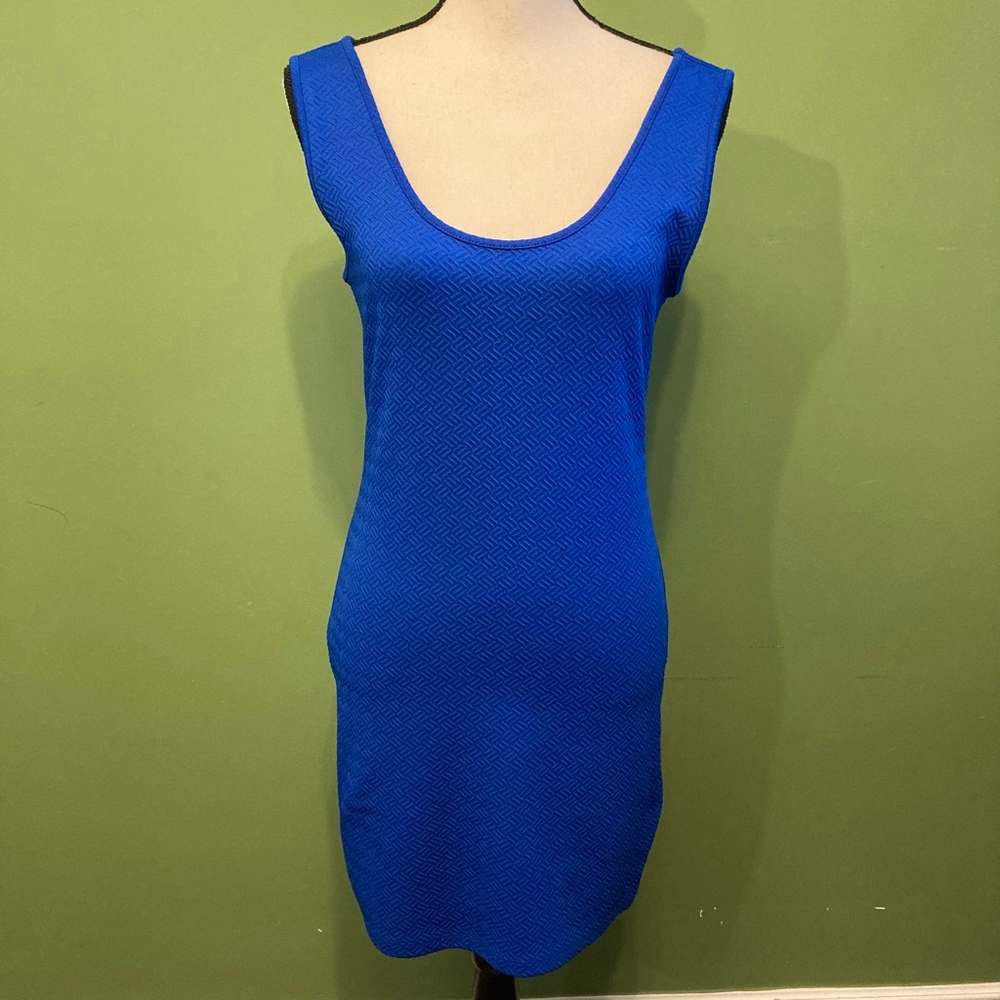 Women's Forever 21 Blue Textured Sleeveless Mini Dress Size L